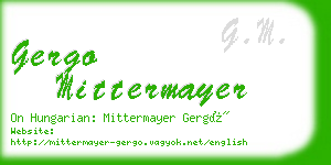 gergo mittermayer business card